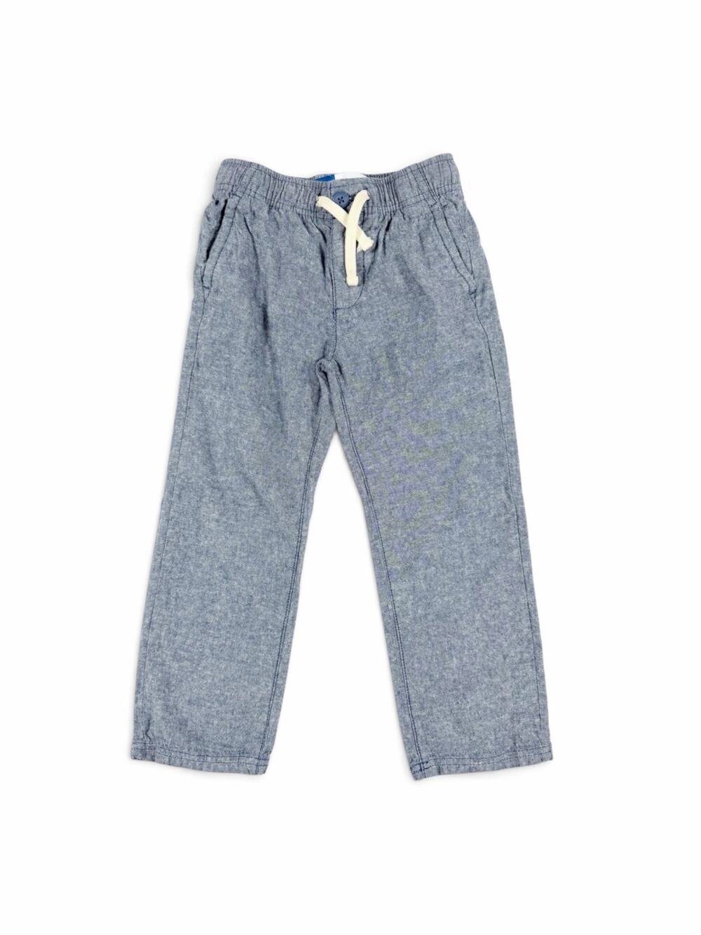 Old Navy Straight Linen Blend Pull On Pants Blue Boys Small 6-7